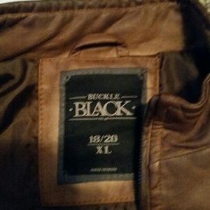 Boys Buckle leather jacket